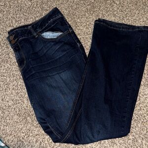 New York & Company Curve Creator Bootcut Jeans - Dark Blue